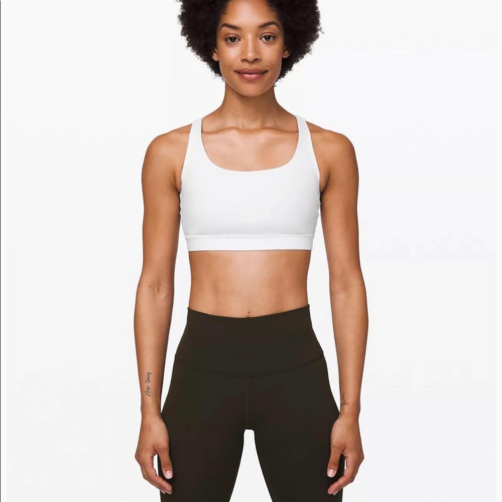 lulu lemon white sports bra size 2